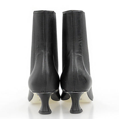 Proenza Schouler プロエンザスクーラー スクエアトゥ サイドゴア ヒールブーツ レディース ブラック 36 PS35042A シューズ