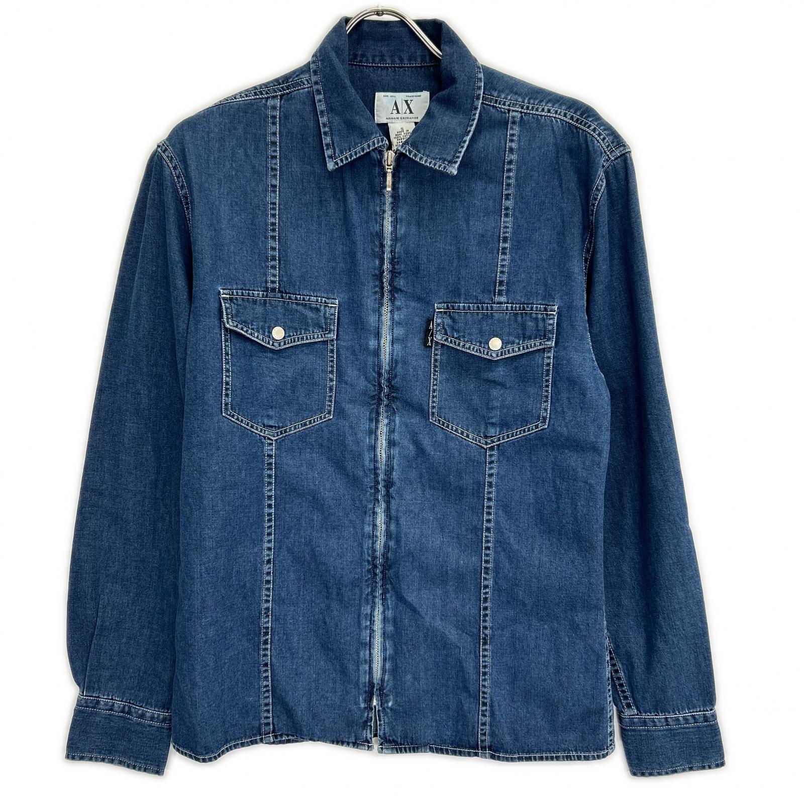 ARMANI EXCHANGE アルマーニエクスチェンジ インディゴ デニムジップアップジャケット ジャケット