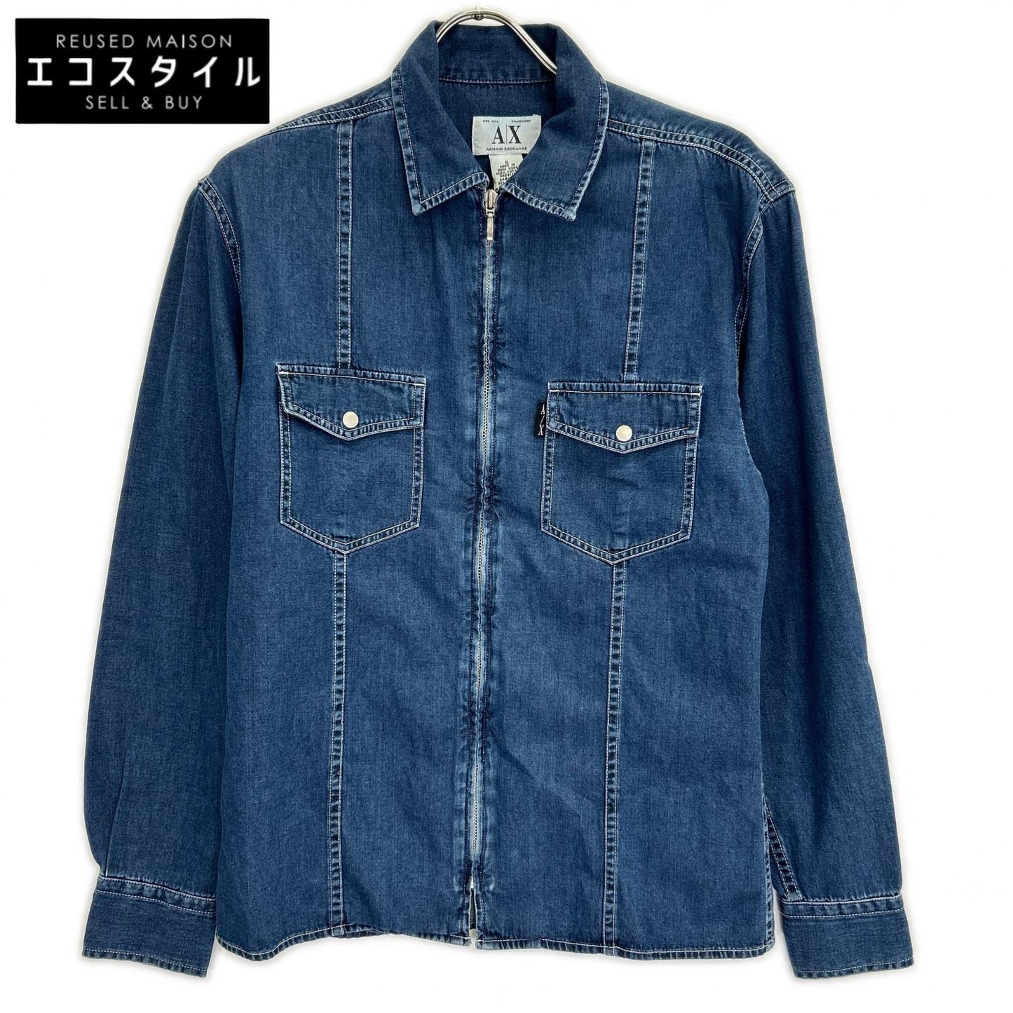 ARMANI EXCHANGE アルマーニエクスチェンジ インディゴ デニムジップアップジャケット ジャケット