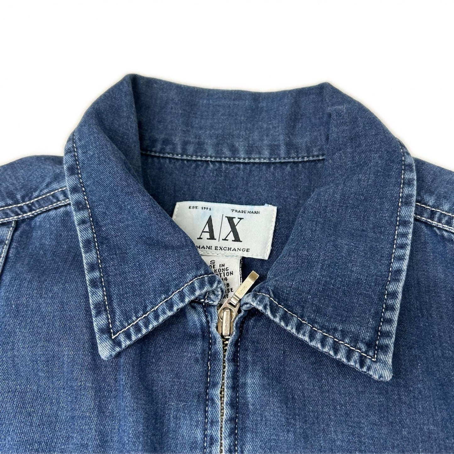 ARMANI EXCHANGE アルマーニエクスチェンジ インディゴ デニムジップアップジャケット ジャケット