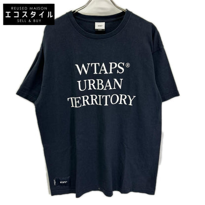 (W)TAPS ダブルタップス 24年製 ネイビー WUT SS TEE プリントTシャツ トップス