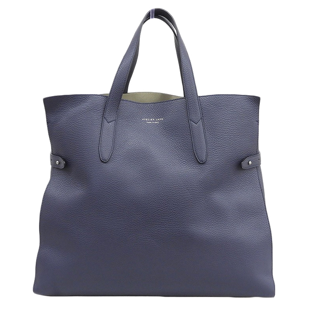 ATELIER LAVA アトリエラバ 美品 レザー トートバッグ レディース ネイビー LV25FW46T トートバッグ