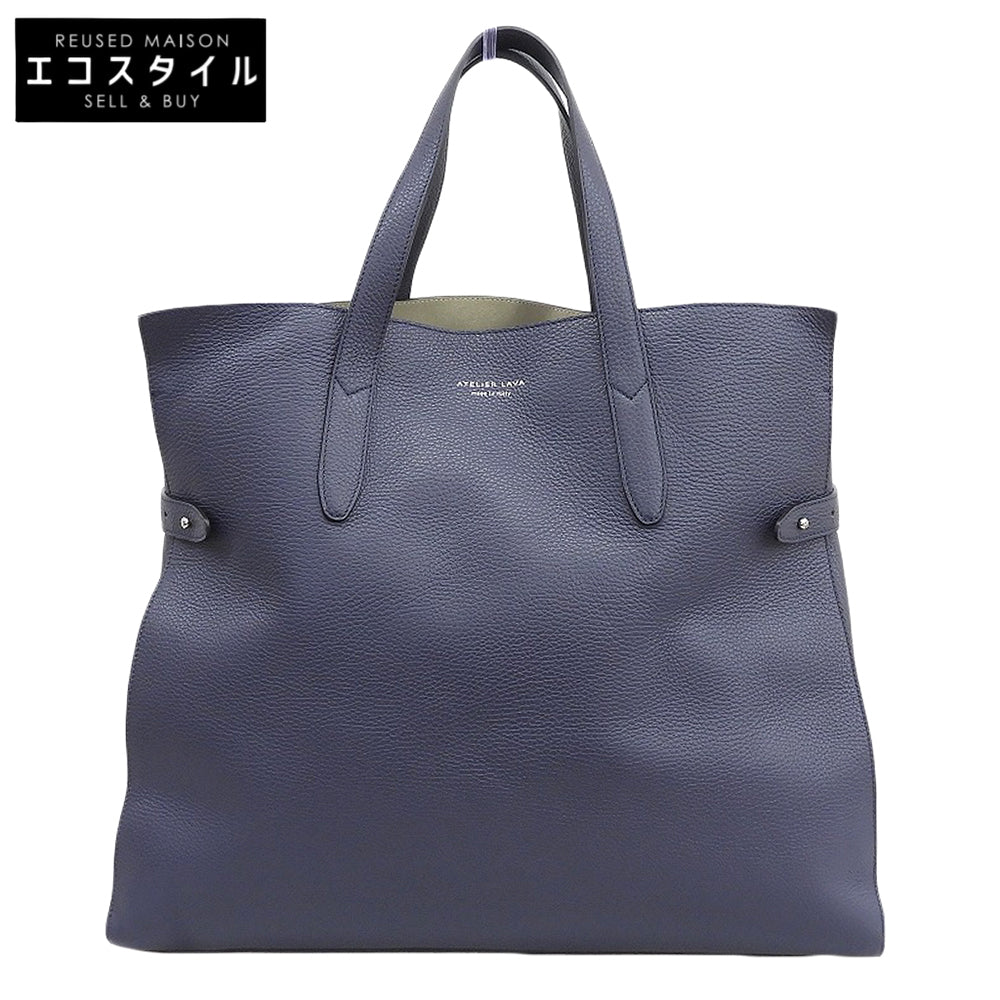ATELIER LAVA アトリエラバ 美品 レザー トートバッグ レディース ネイビー LV25FW46T トートバッグ