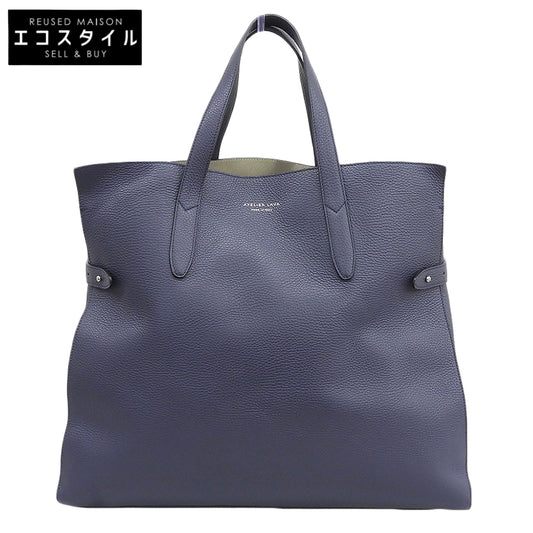 ATELIER LAVA アトリエラバ 美品 レザー トートバッグ レディース ネイビー LV25FW46T トートバッグ
