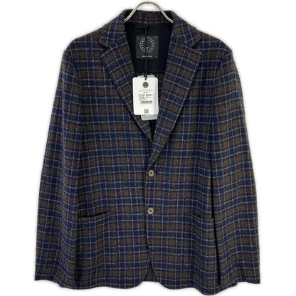 T-JACKET ティージャケット Brown Bottoli Check Pattern Stretch 2B Jacket Jacket