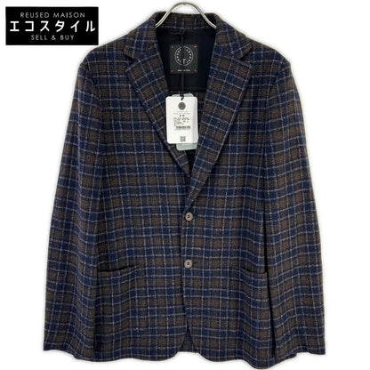 T-JACKET ティージャケット Brown Bottoli Check Pattern Stretch 2B Jacket Jacket