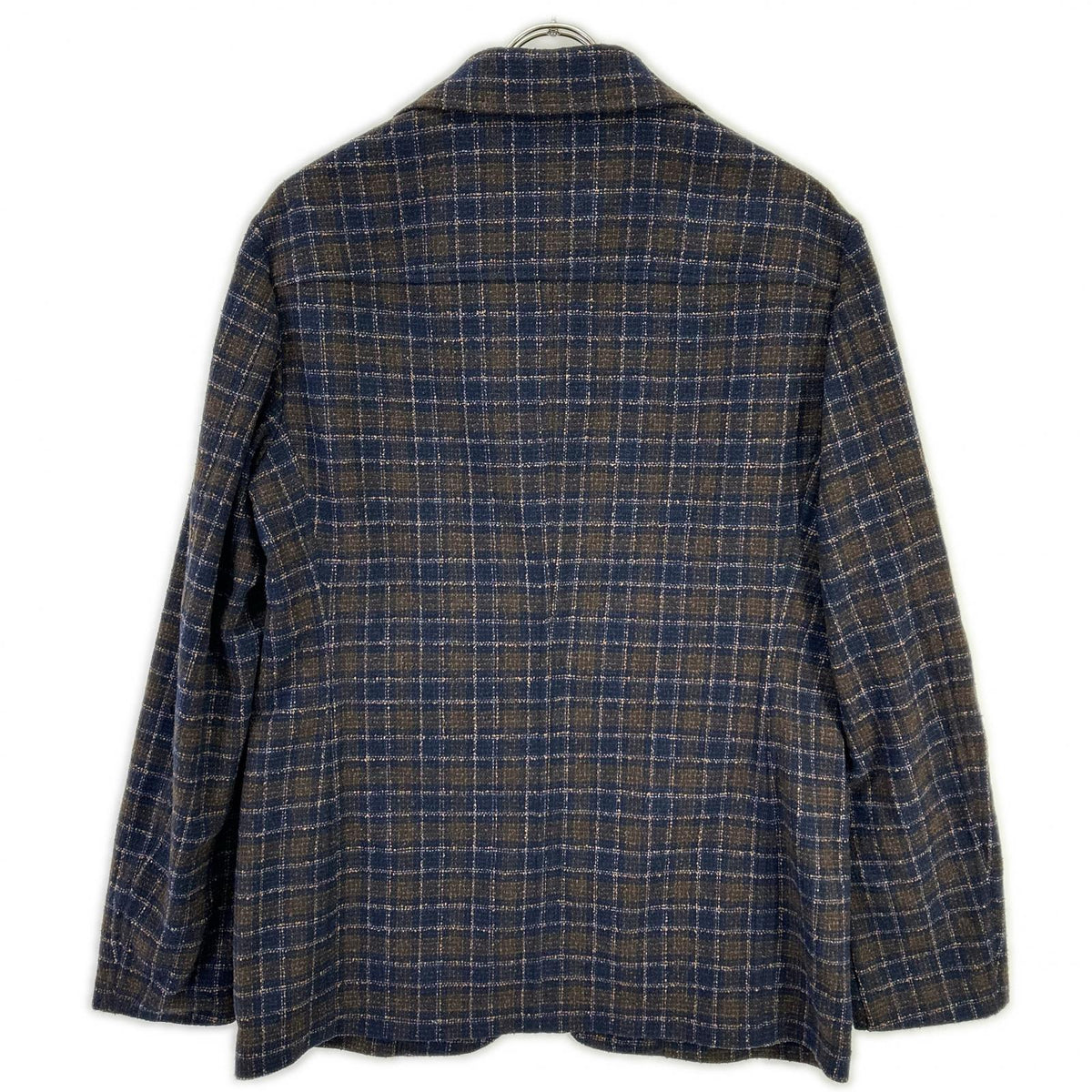 T-JACKET ティージャケット Brown Bottoli Check Pattern Stretch 2B Jacket Jacket