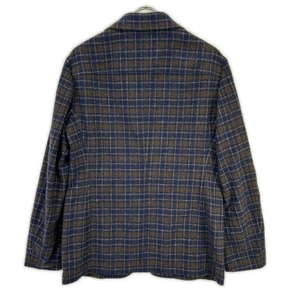 T-JACKET ティージャケット Brown Bottoli Check Pattern Stretch 2B Jacket Jacket