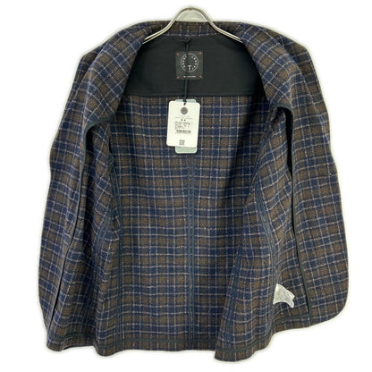 T-JACKET ティージャケット Brown Bottoli Check Pattern Stretch 2B Jacket Jacket