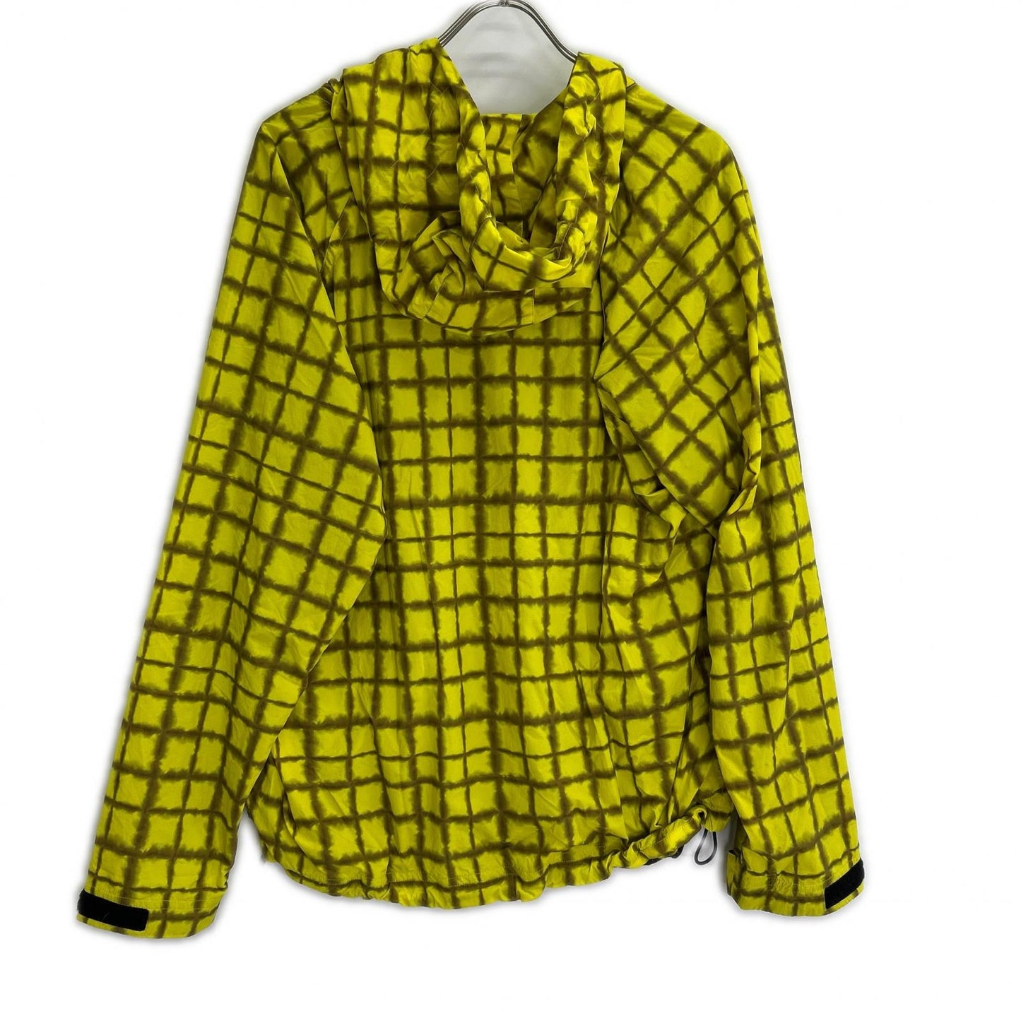 WOKE EDGE yellow tie-dye check parka, jacket