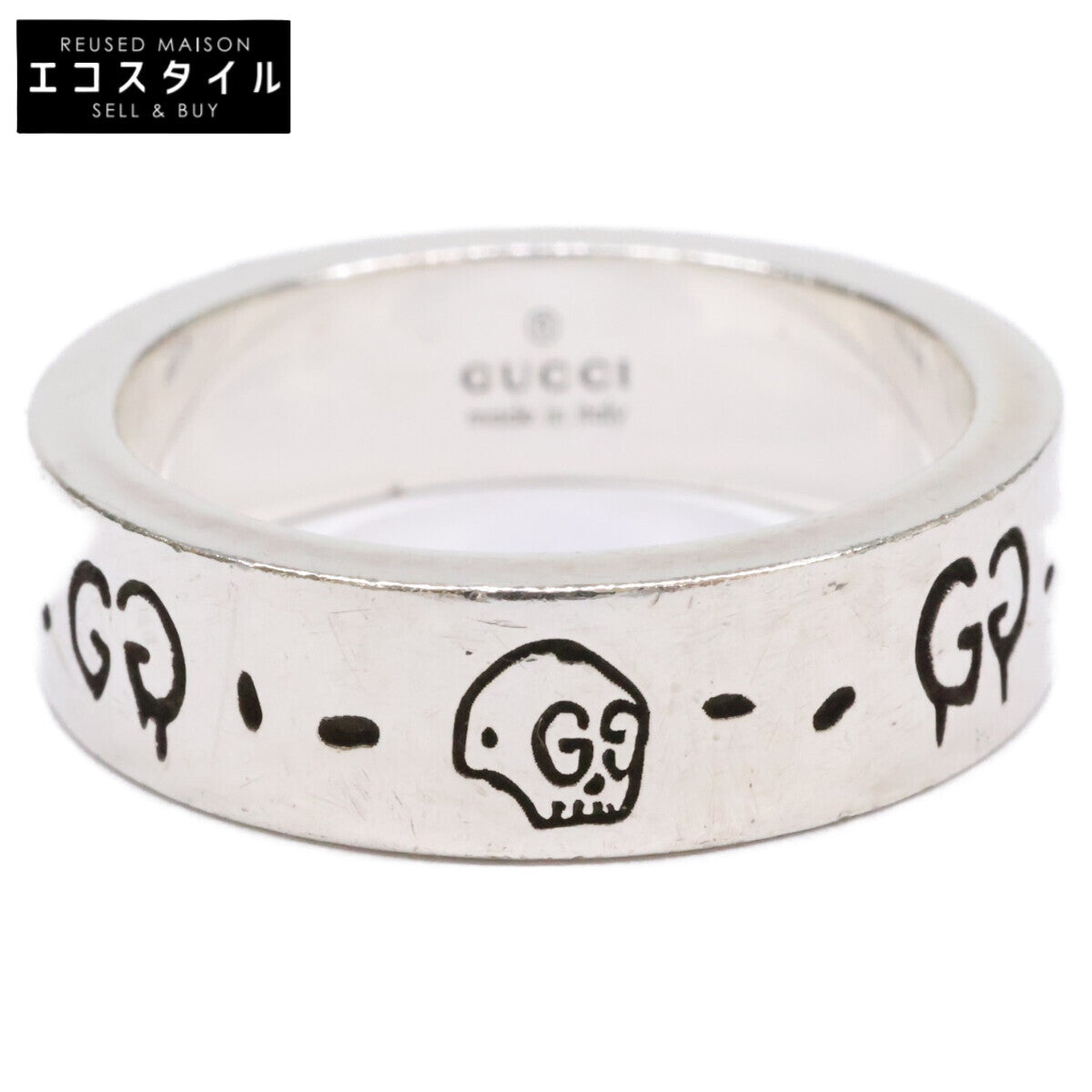 GUCCI グッチ 477932 Ag925 GUCCI GHOST グッチ ゴースト GG スカル リング 指輪