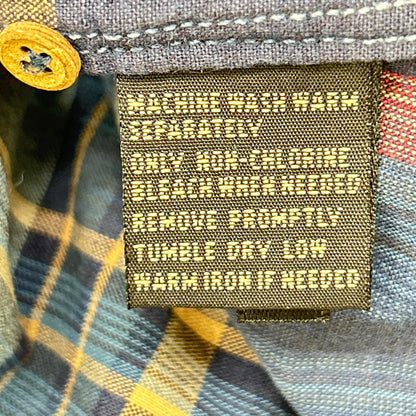 RRL ダブルアールエル ブルー系 チェック コットン100 S/S ボタンダウンシャツ トップス
