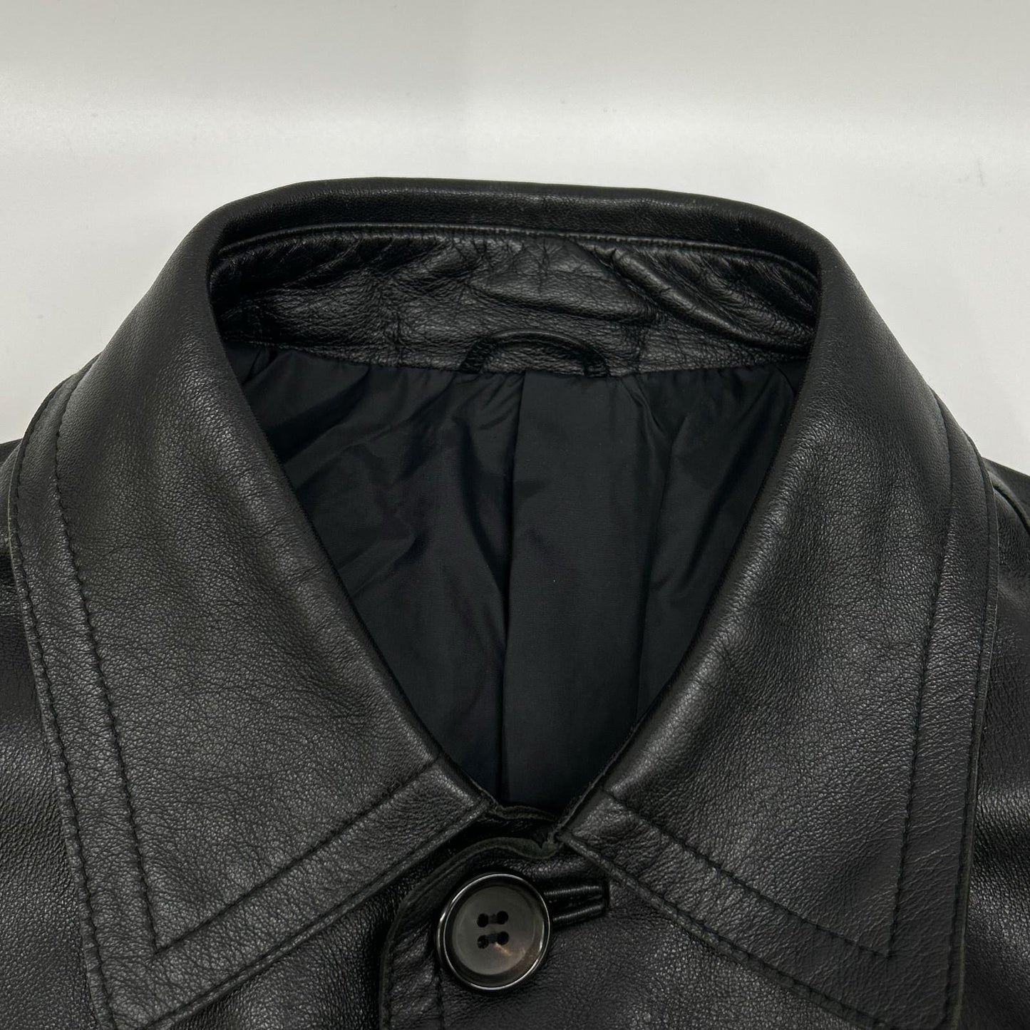 COMME CA DU MODE MEN コムサデモードメン ブラック ラムレザー ジャケット コート