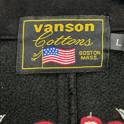 VANSON バンソン ブラック イーグル×スカル刺繍 スエードジャケット ジャケット