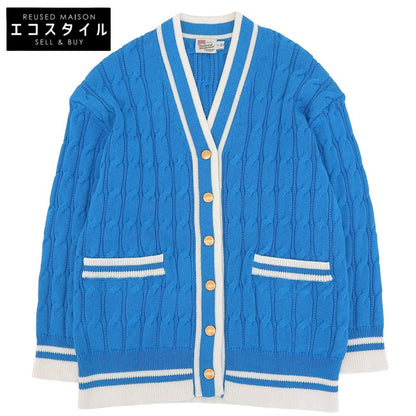TRADITIONAL WEATHERWEAR トラディショナルウェザーウェア ニットカーディガン トップス レディース ブルー×ホワイト S トップス