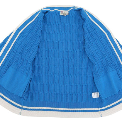 TRADITIONAL WEATHERWEAR トラディショナルウェザーウェア ニットカーディガン トップス レディース ブルー×ホワイト S トップス