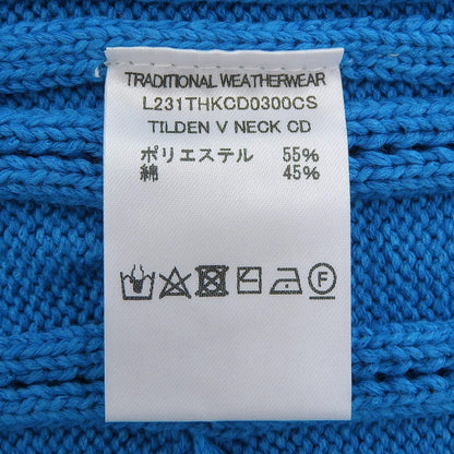 TRADITIONAL WEATHERWEAR トラディショナルウェザーウェア ニットカーディガン トップス レディース ブルー×ホワイト S トップス