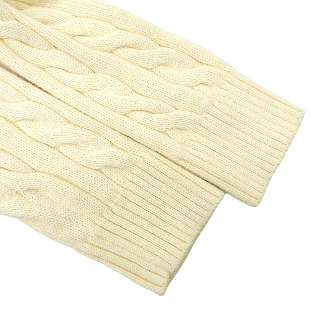 POLObyRalphLauren ポロラルフローレン 美品 ケーブルニット ハーフジッププルオーバー トップス メンズ アイボリー M トップス