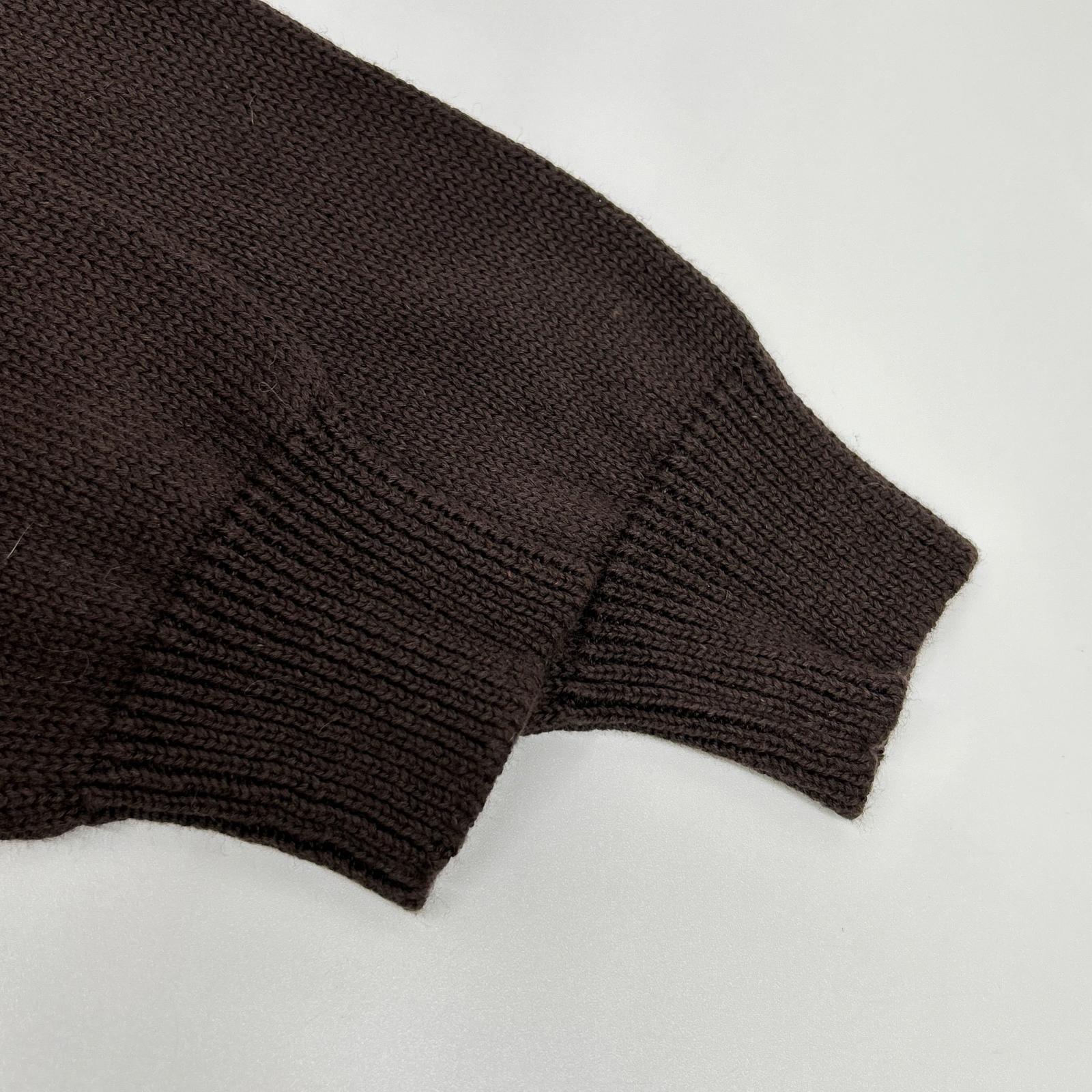 MargaretHowell マーガレットハウエル ブラウン リネン×コットン ケーブルニットトップス トップス