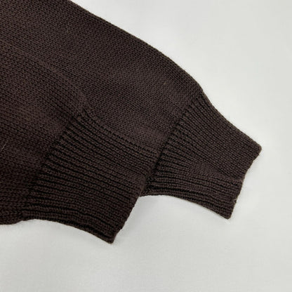 MargaretHowell マーガレットハウエル ブラウン リネン×コットン ケーブルニットトップス トップス