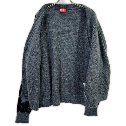 DIESEL ディーゼル ブルー×グレー K-PETALO モヘアニットカーディガン トップス