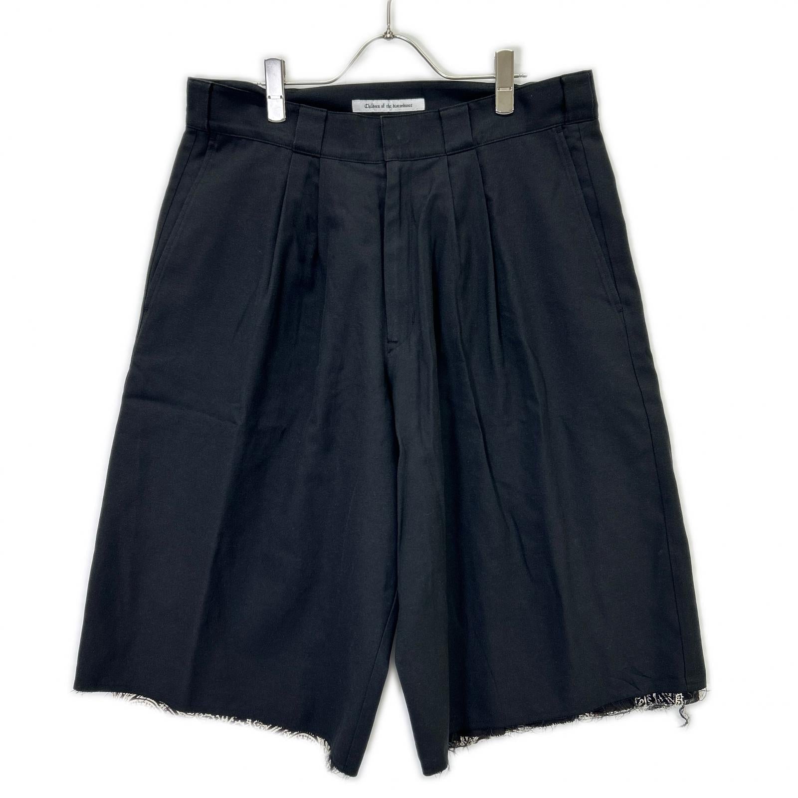 Children of the discordance チルドレンオブザディスコーダンス COTDPT-352B ブラック INTAGE BANDANA WIDE SHORT PANTS ボトムス