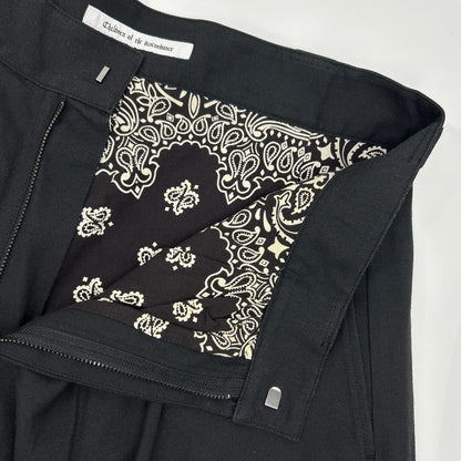 Children of the discordance チルドレンオブザディスコーダンス COTDPT-352B ブラック INTAGE BANDANA WIDE SHORT PANTS ボトムス