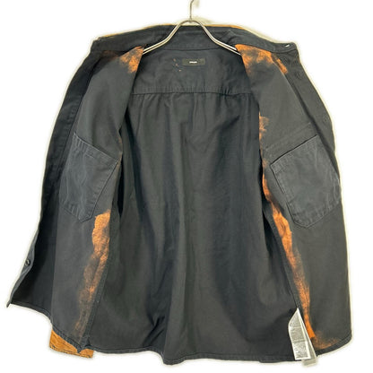 DIESEL ディーゼル A01818 ブラック×ブラウン S-BUNNELL ミリタリー L/S シャツ トップス