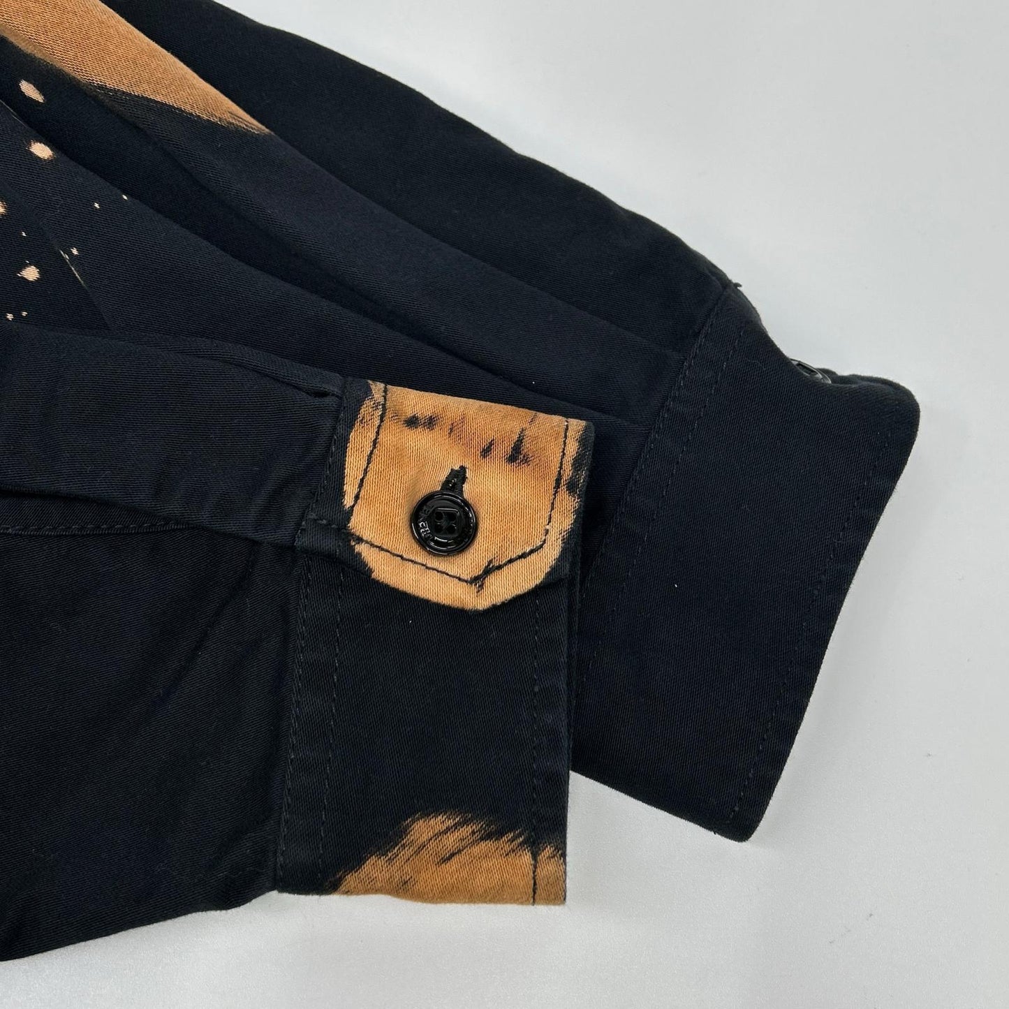 DIESEL ディーゼル A01818 ブラック×ブラウン S-BUNNELL ミリタリー L/S シャツ トップス