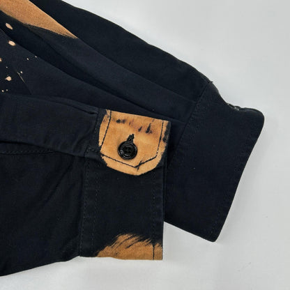 DIESEL ディーゼル A01818 ブラック×ブラウン S-BUNNELL ミリタリー L/S シャツ トップス