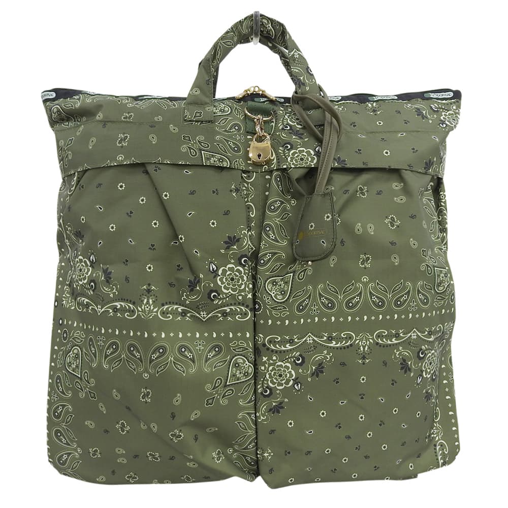 LESPORTSAC レスポートサック 新品同様 LG HELMET TOTE アトリエコレクション ハンドバッグ レディース カーキグリーン ハンドバッグ