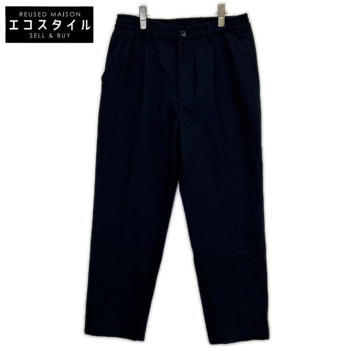JOHN BULL ジョンブル ネイビー ウールライク 1タック トラウザーズ ボトムス