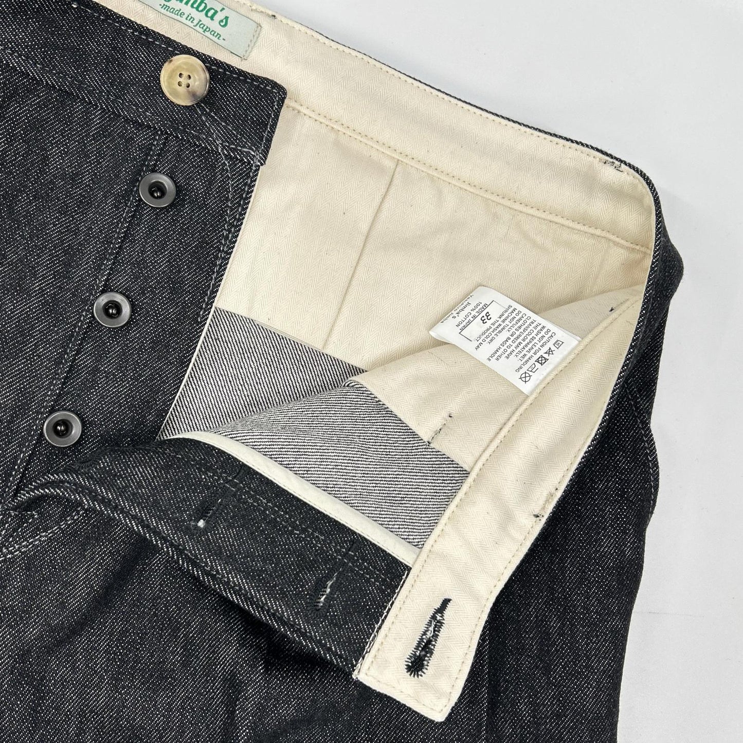Jimba's ジンバズ チャコール 2タック デニムパンツ ボトムス