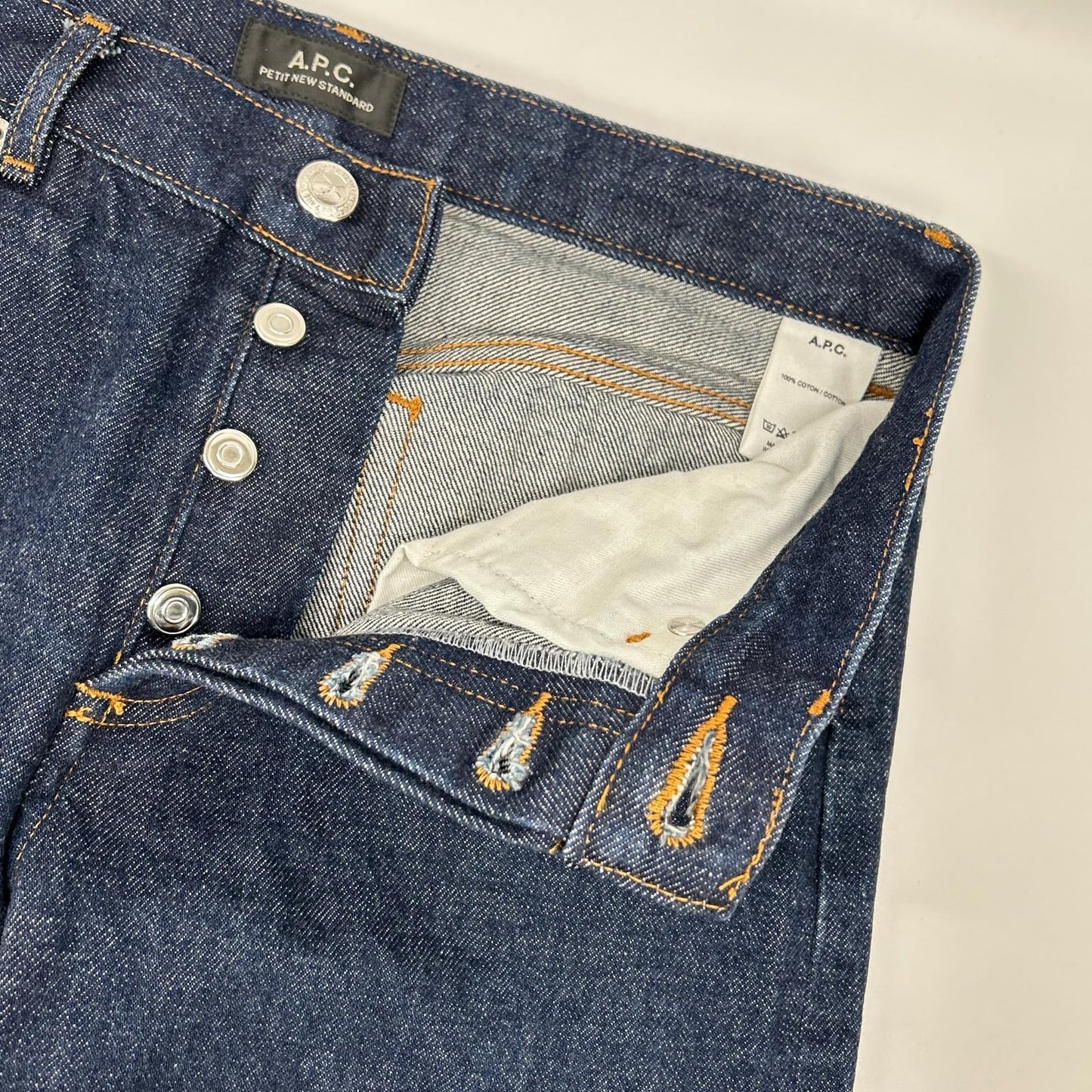 A.P.C. アーペーセー 0721 インディゴ ボタンフライ JEAN STANDARD ボトムス