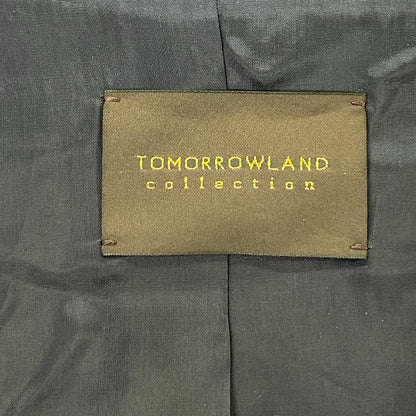 TOMORROWLAND トゥモローランド 25年製 ネイビー スーパーダブルフェイス スタンドカラーコート コート