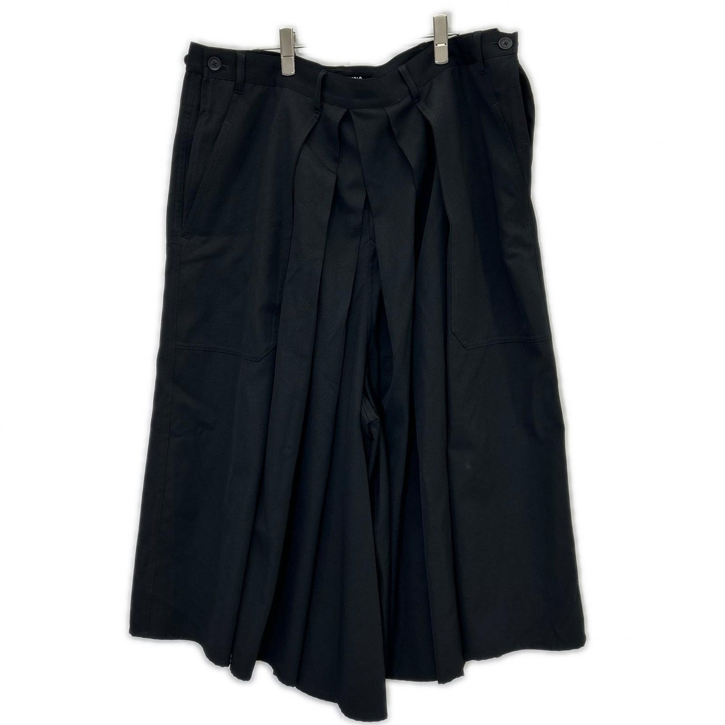 Yohji Yamamoto POUR HOMME ヨウジヤマモトプールオム HL-P08-100 ブラック WOOL GABARDINE HAKAMA PANTS ボトムス