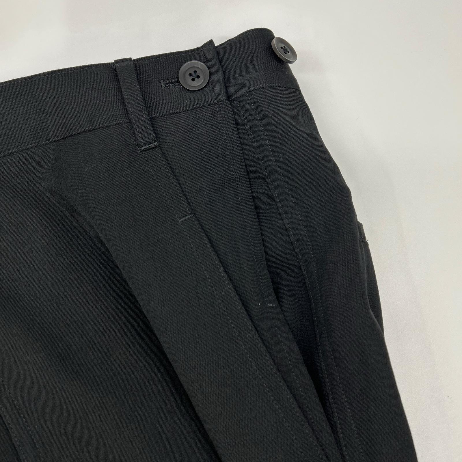 Yohji Yamamoto POUR HOMME ヨウジヤマモトプールオム HL-P08-100 ブラック WOOL GABARDINE HAKAMA PANTS ボトムス
