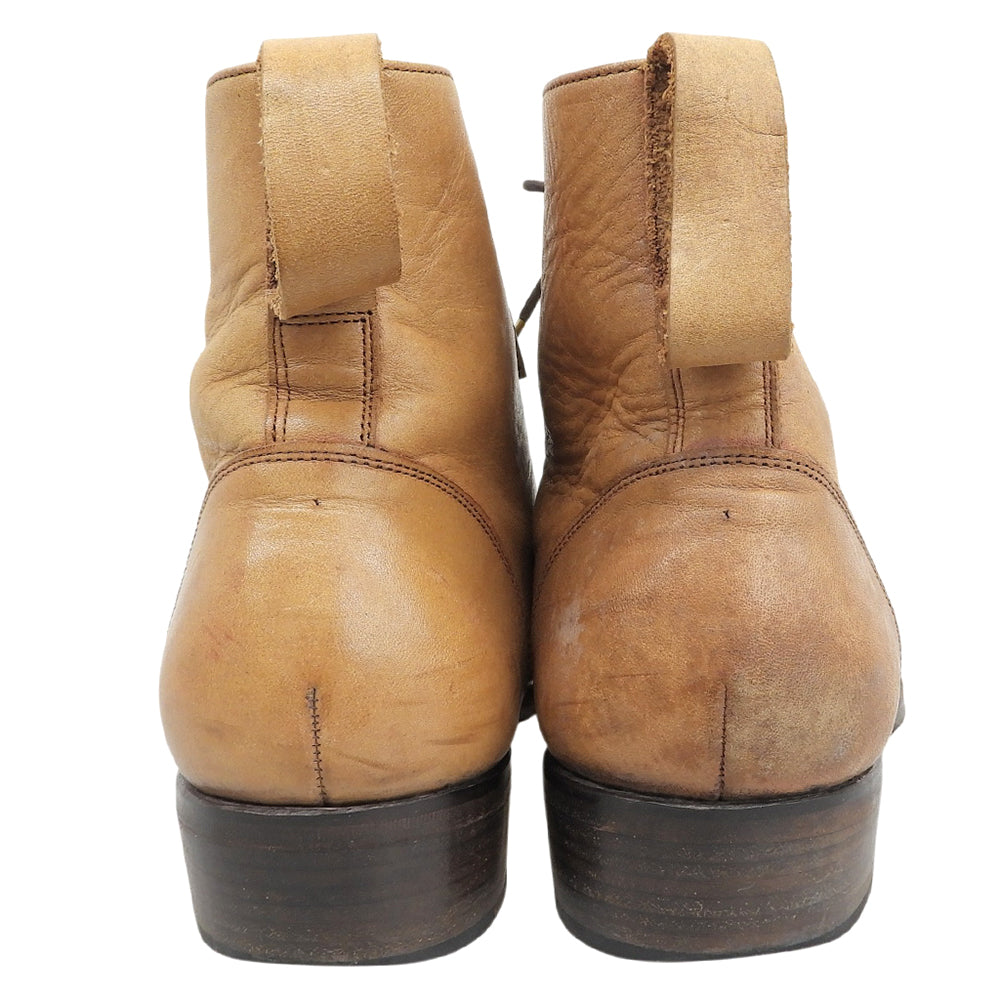FOOT THE COACHER Fringe Lace-Up Boots Shoes Men's Camel 8 Shoes
