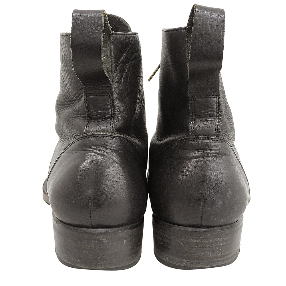 FOOT THE COACHER Fringe Lace-Up Boots Shoes Men's Black 8 1/2 Shoes