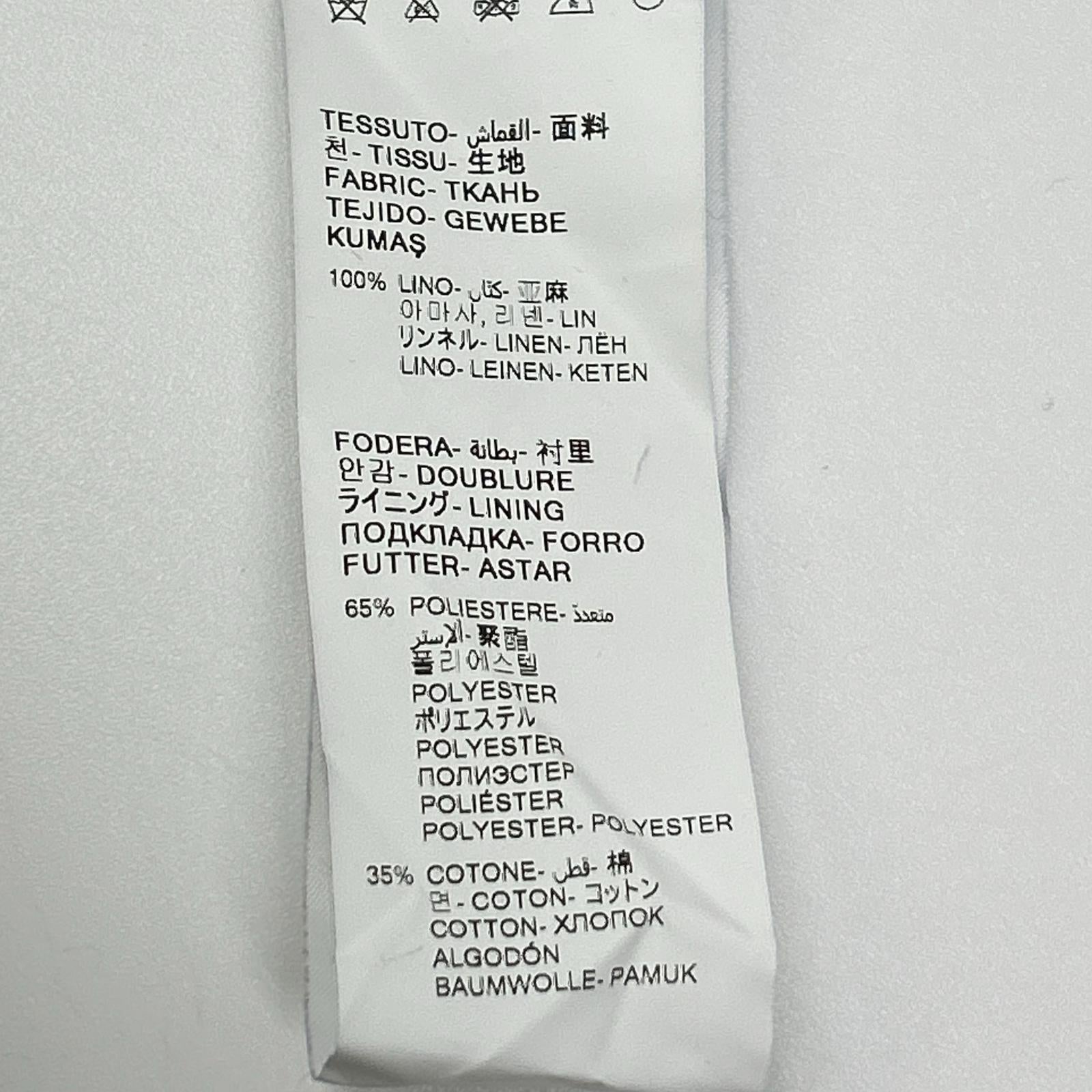 PAOLONI パオローニ ネイビー リネン ドローコード パンツ ボトムス