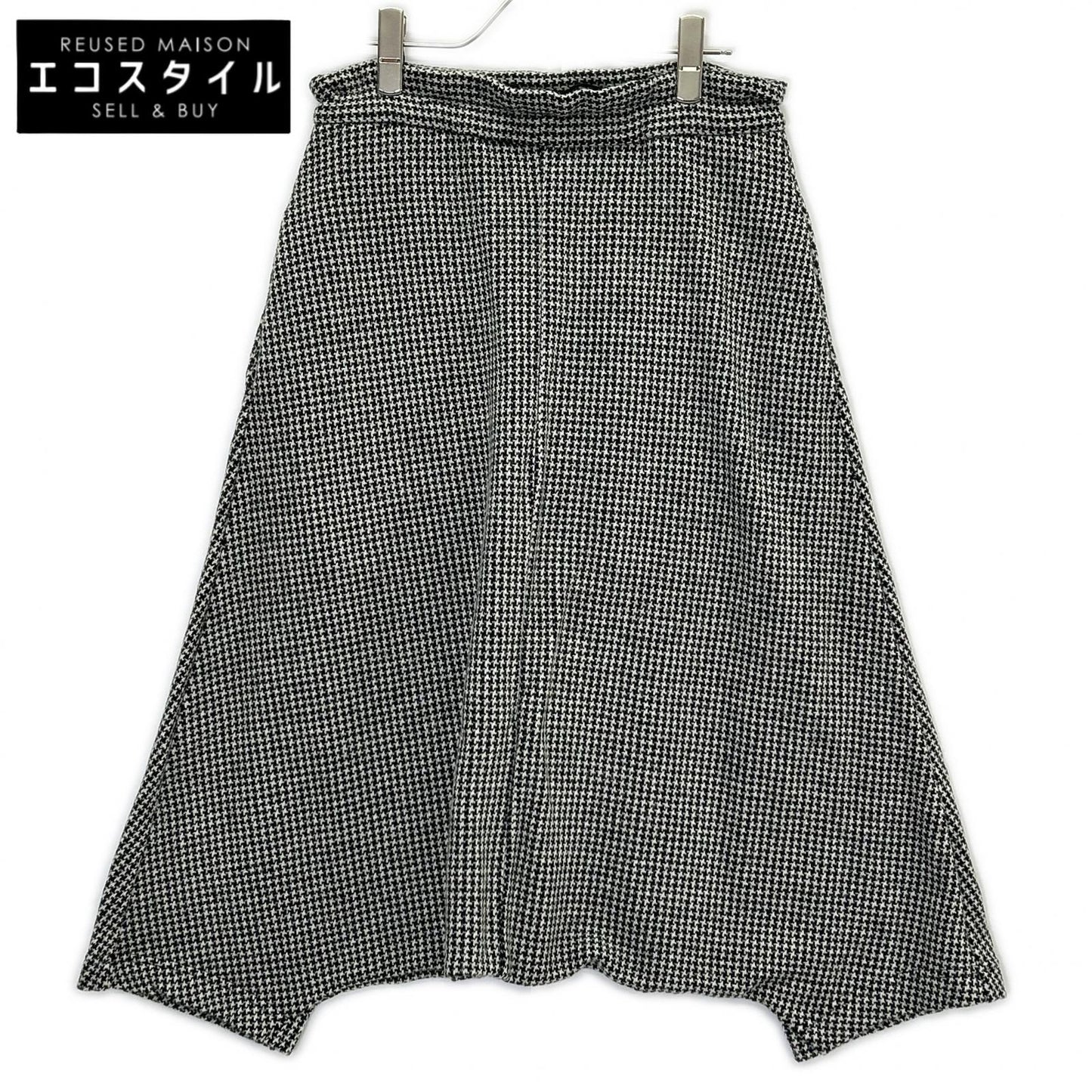 Y's ワイズ YE-T65-169 ブラック×ホワイト ハウンドトゥース サルエルパンツ ボトムス