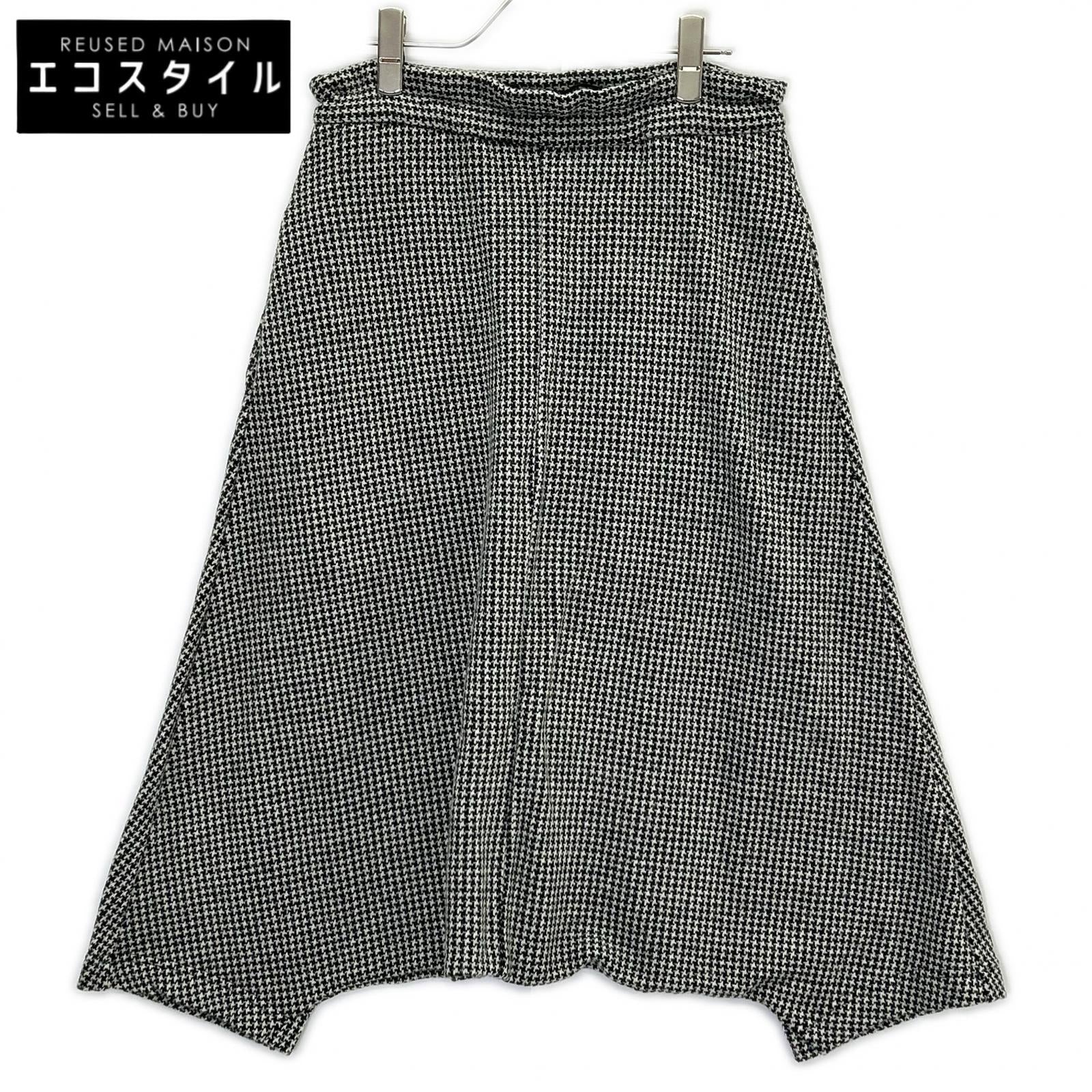 Y's ワイズ YE-T65-169 ブラック×ホワイト ハウンドトゥース サルエルパンツ ボトムス