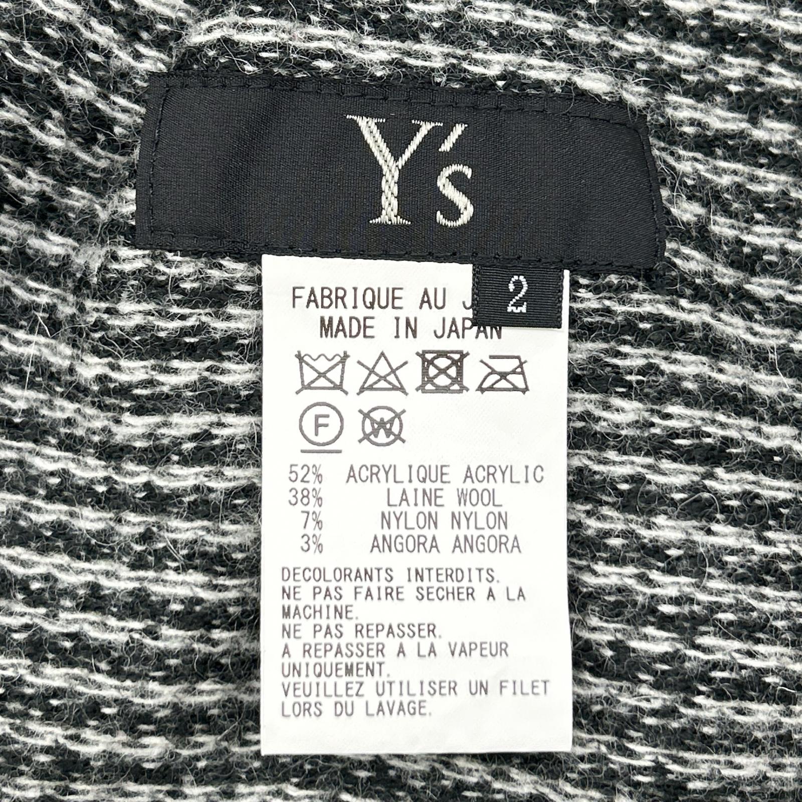 Y's ワイズ YE-T65-169 ブラック×ホワイト ハウンドトゥース サルエルパンツ ボトムス