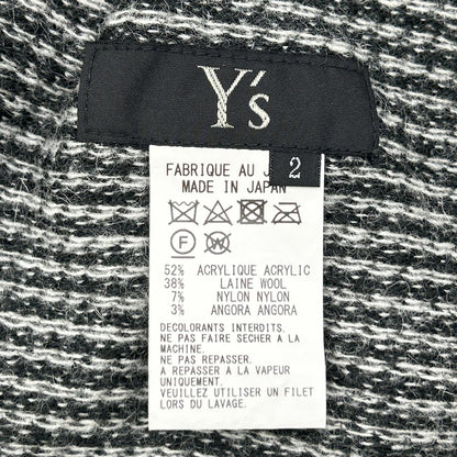 Y's ワイズ YE-T65-169 ブラック×ホワイト ハウンドトゥース サルエルパンツ ボトムス