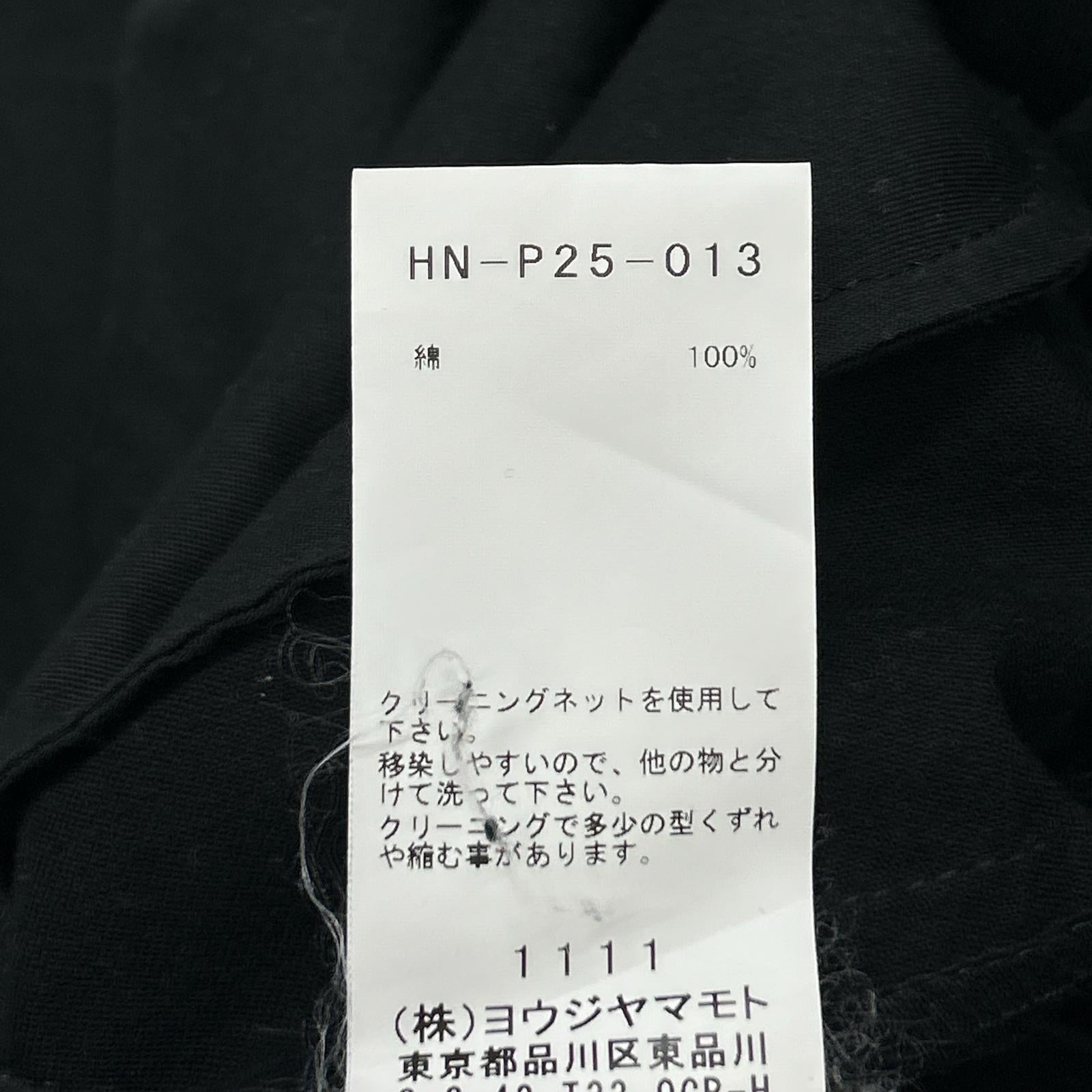 BLACK Scandal Yohji Yamamoto ブラックスキャンダルヨウジヤマモト HN-P25-013 ブラック 20SS Waist Elastin tuck Half Pants ボトムス