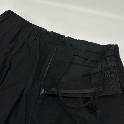 BLACK Scandal Yohji Yamamoto ブラックスキャンダルヨウジヤマモト HN-P25-013 ブラック 20SS Waist Elastin tuck Half Pants ボトムス