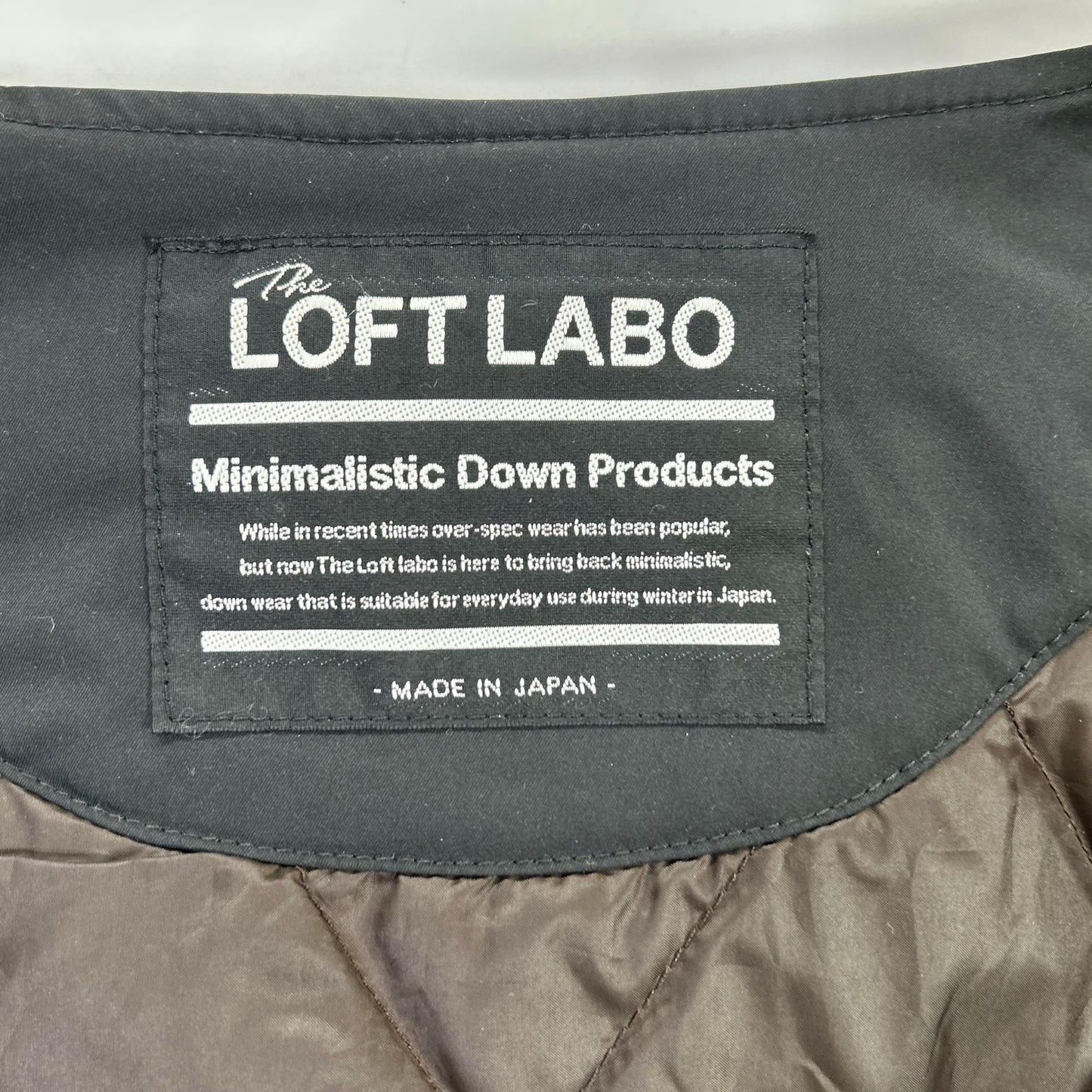 LOFT LABO ロフトラボ ブラック フルジップ ロングダウンコート コート