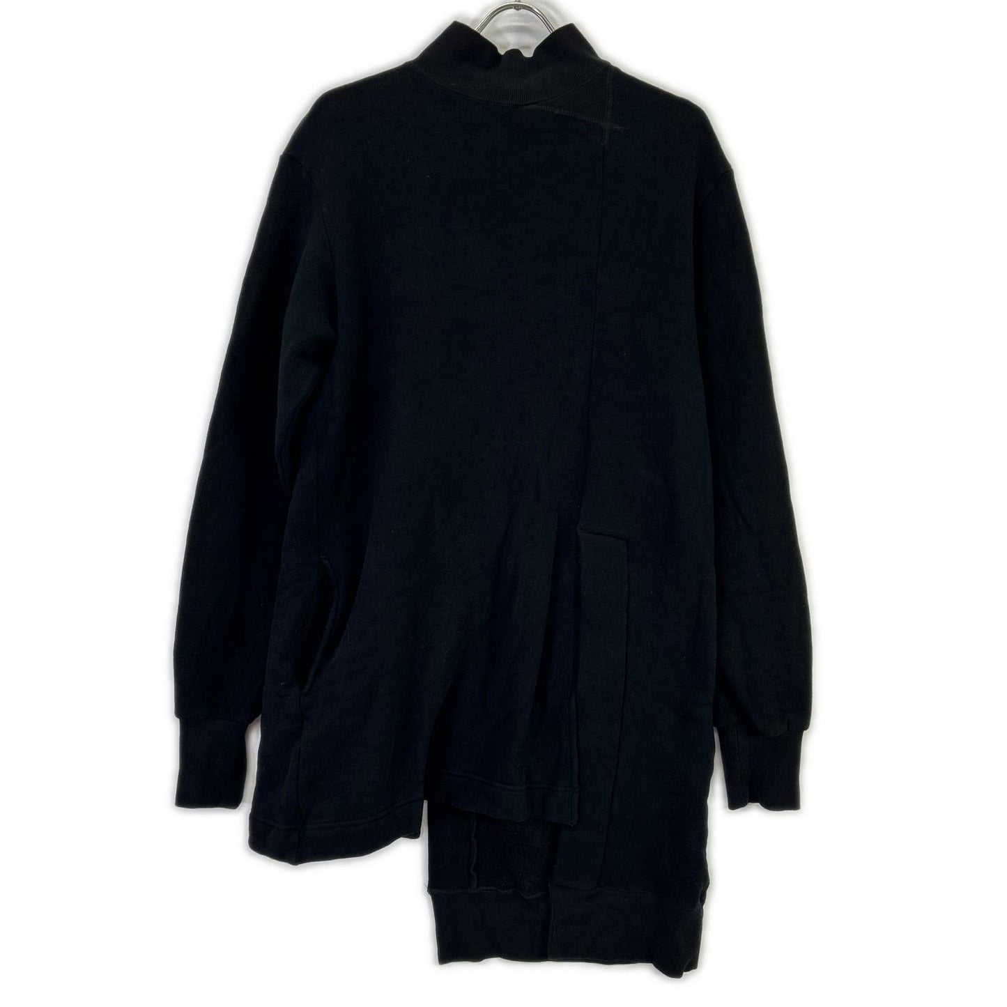 REGULATION Yohji Yamamoto レギュレーション ヨウジヤマモト ブラック Liy/C BACKSIDE FLEECE R-TURTLE NECK COMBINATION トップス