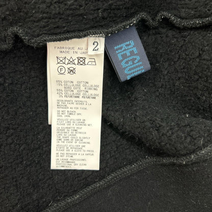 REGULATION Yohji Yamamoto レギュレーション ヨウジヤマモト ブラック Liy/C BACKSIDE FLEECE R-TURTLE NECK COMBINATION トップス