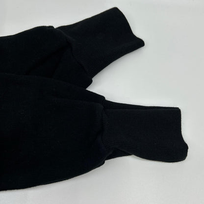 REGULATION Yohji Yamamoto レギュレーション ヨウジヤマモト ブラック Liy/C BACKSIDE FLEECE R-TURTLE NECK COMBINATION トップス